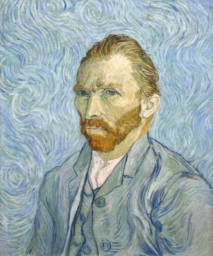 Self-portrait of Vincent Van Gogh from 1889.